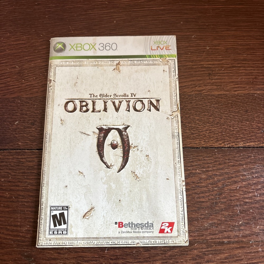 Xbox 360 The Elder Scrolls IV Oblivion Instruction Manual Only